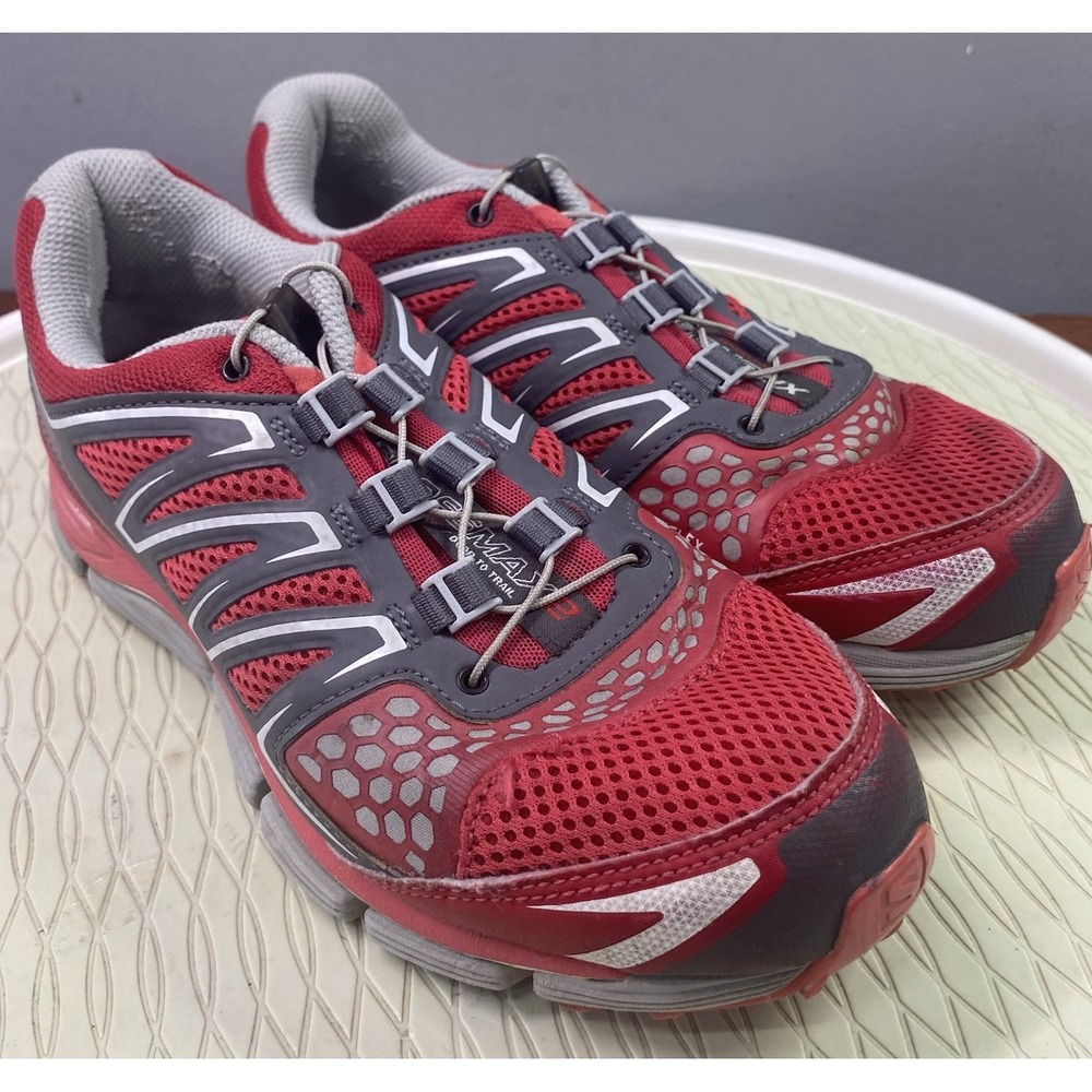 Salomon XR Crossmax 2 Women Trail Running Athletic Sneakers Red/Gray Shoes Sz. 8